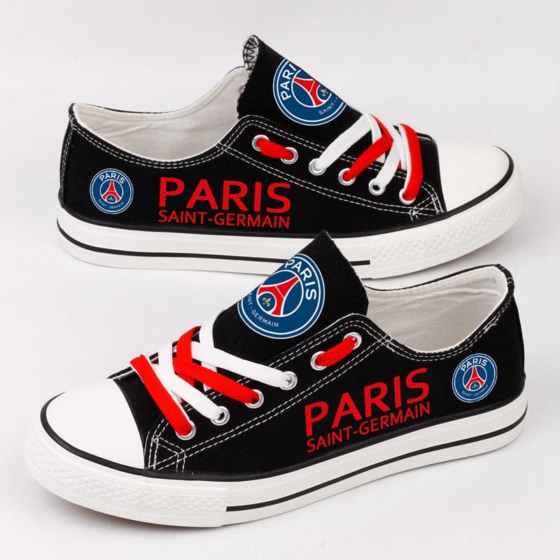 Paris Saint-Germain Football Club Low Top Canvas Sport Sneakers Shoes For Men Women Fans