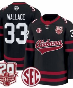 Parks Wallace Jersey #33 Alabama Crimson Tide 2025-26 Premium 20th Anniversary Patch Stitched