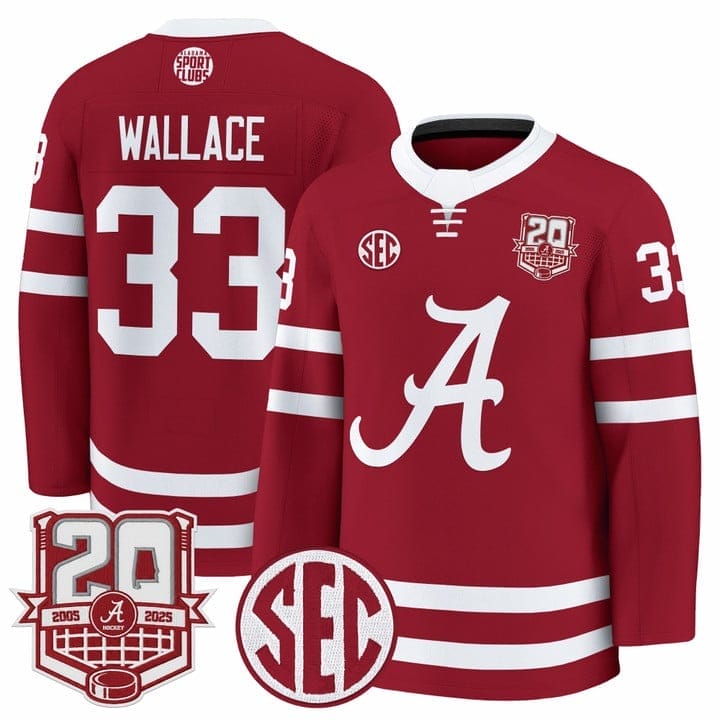 Parks Wallace Jersey #33 Alabama Crimson Tide 2025-26 Premium 20th Anniversary Patch Stitched - Image 3