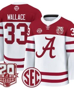 Alternative view of Parks Wallace Jersey #33  Alabama Crimson Tide 2025-26 Premium 20th Anniversary Patch Stitched