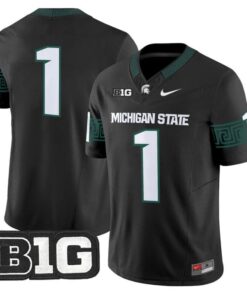 Team Jersey #1 Michigan State Spartans 2025 Vapor Limited Stitched Black