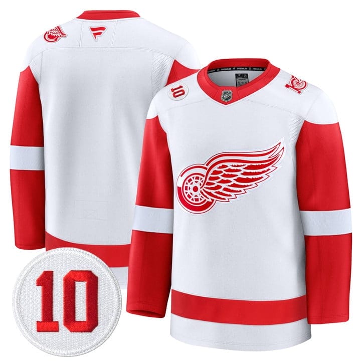 Team Jersey #25 Detroit Red Wings #10 Alex Delvecchio Honoring Stitched - Image 2