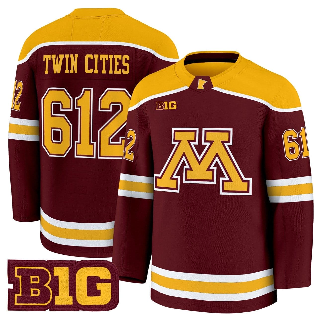 Twin Cities Jersey #612 Minnesota Golden Gophers 2025-26 Premium Stitched