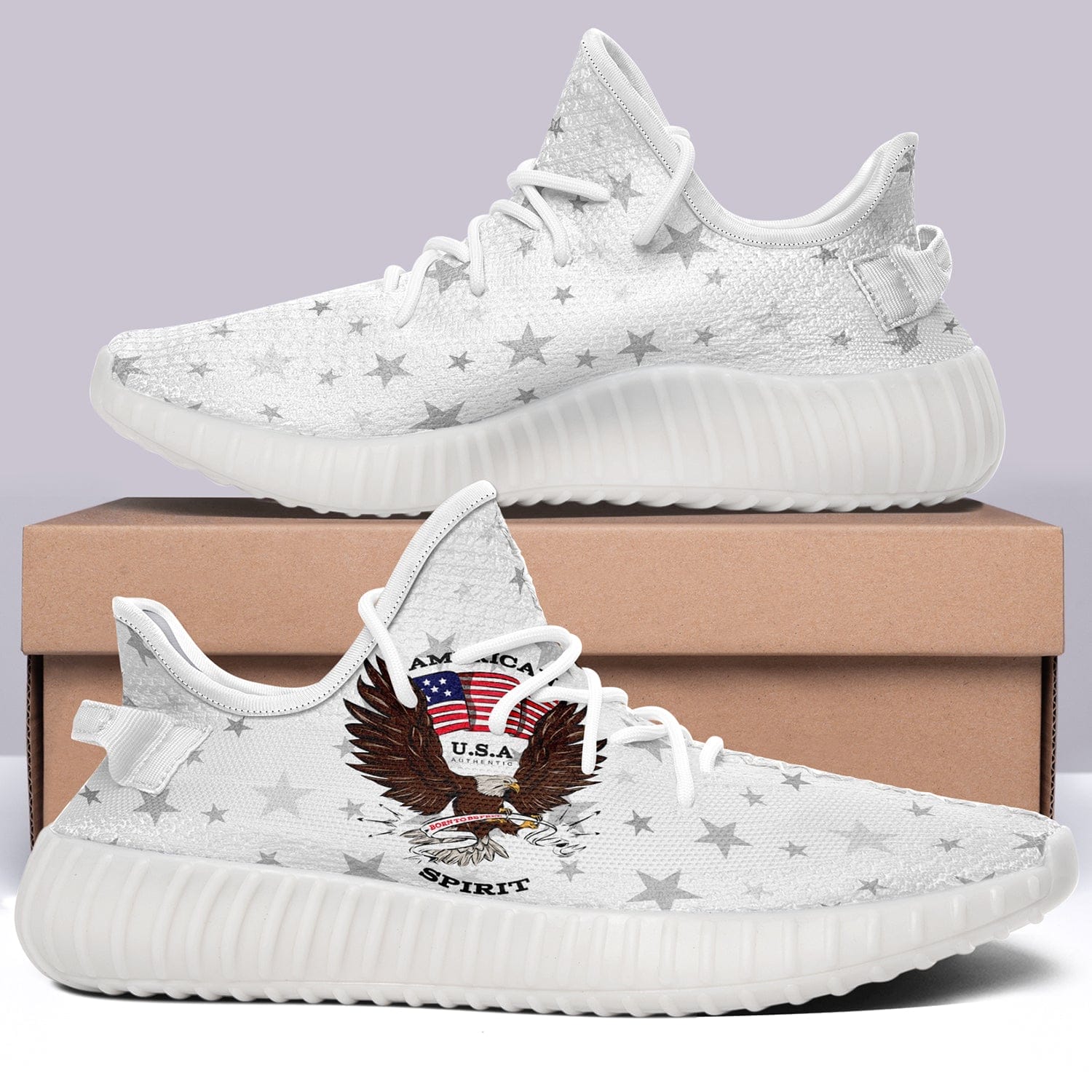 USA Flag V2 350v Yeezy Sneakers For Men Women Fans - Image 7