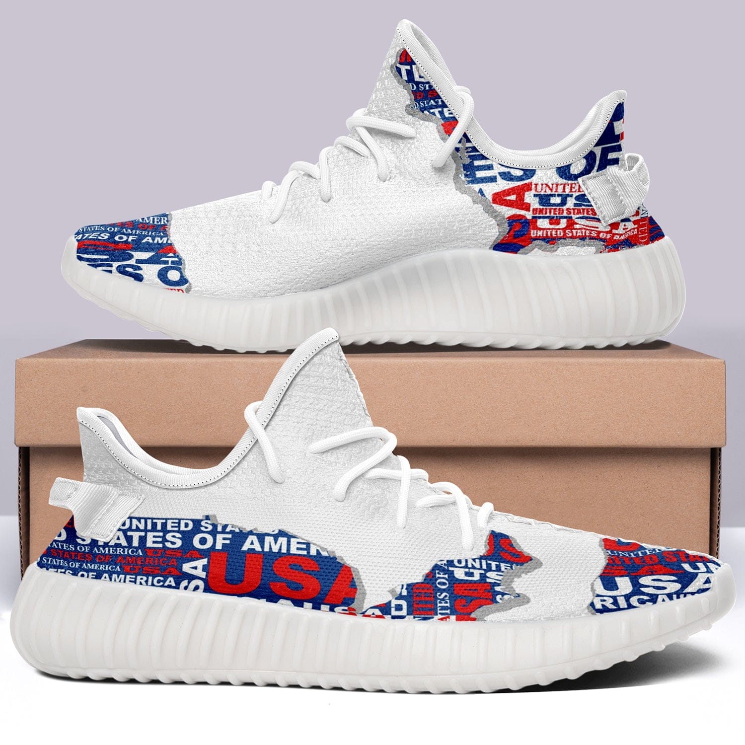 USA Flag V2 350v Yeezy Sneakers For Men Women Fans - Image 3