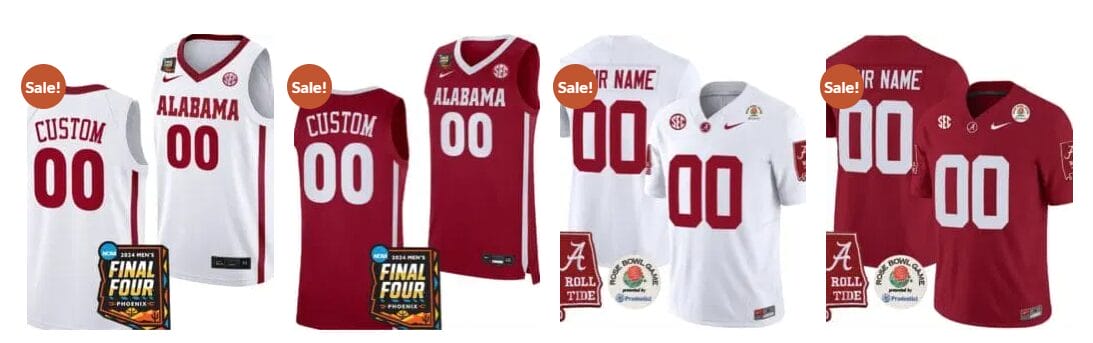custom Alabama Crimson Tide jersey