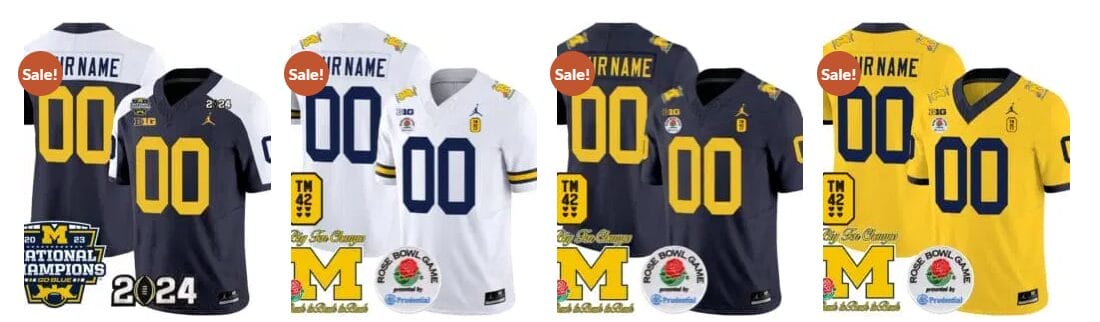 Custom Michigan Wolverines Jersey