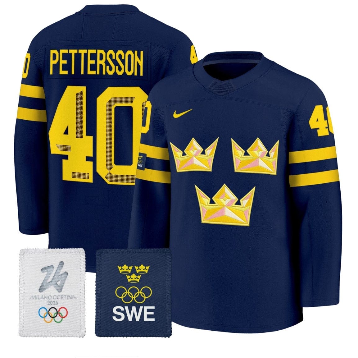 Elias Pettersson Jersey #40 Sweden Olympic 2026 Premium All Stitched - Image 2