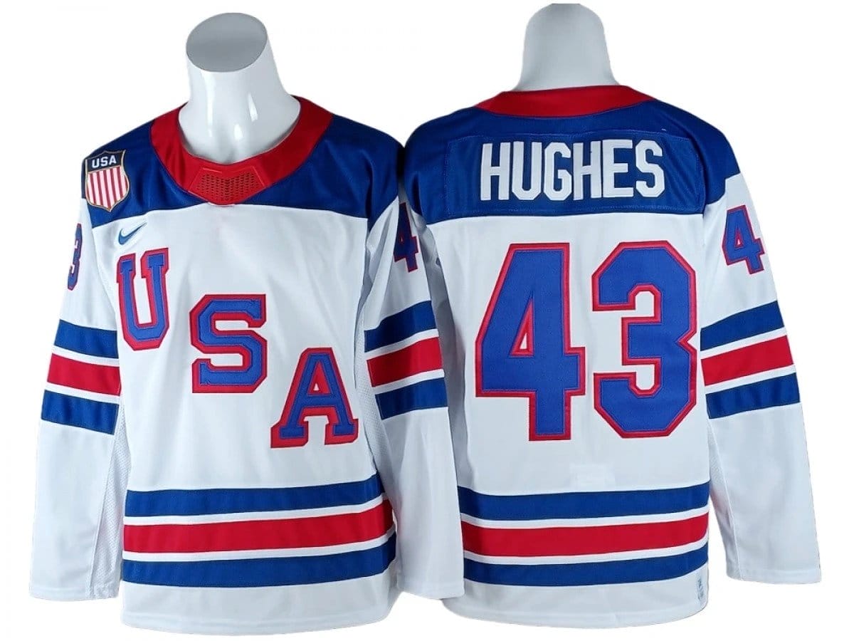 Quinn Hughes Jersey #43 Winter Olympics Team USA 2026 Hockey Stitched - Image 2