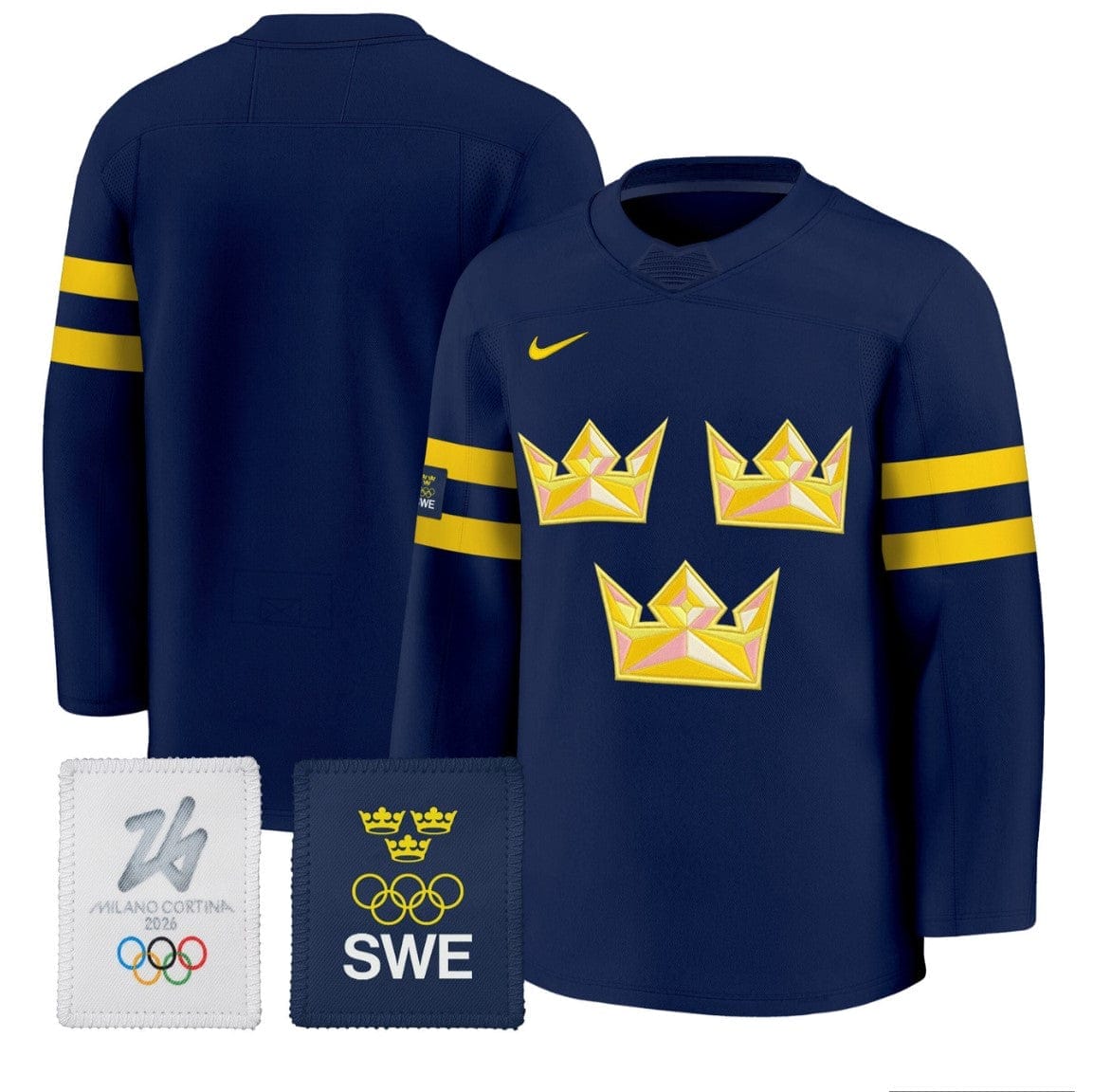 Team Jersey Sweden Olympic 2026 Premium All Stitched - Image 2