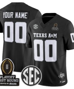 Aggies 2025 Playoff First Round Vapor Limited Custom Jersey by Texas A&M Aggies