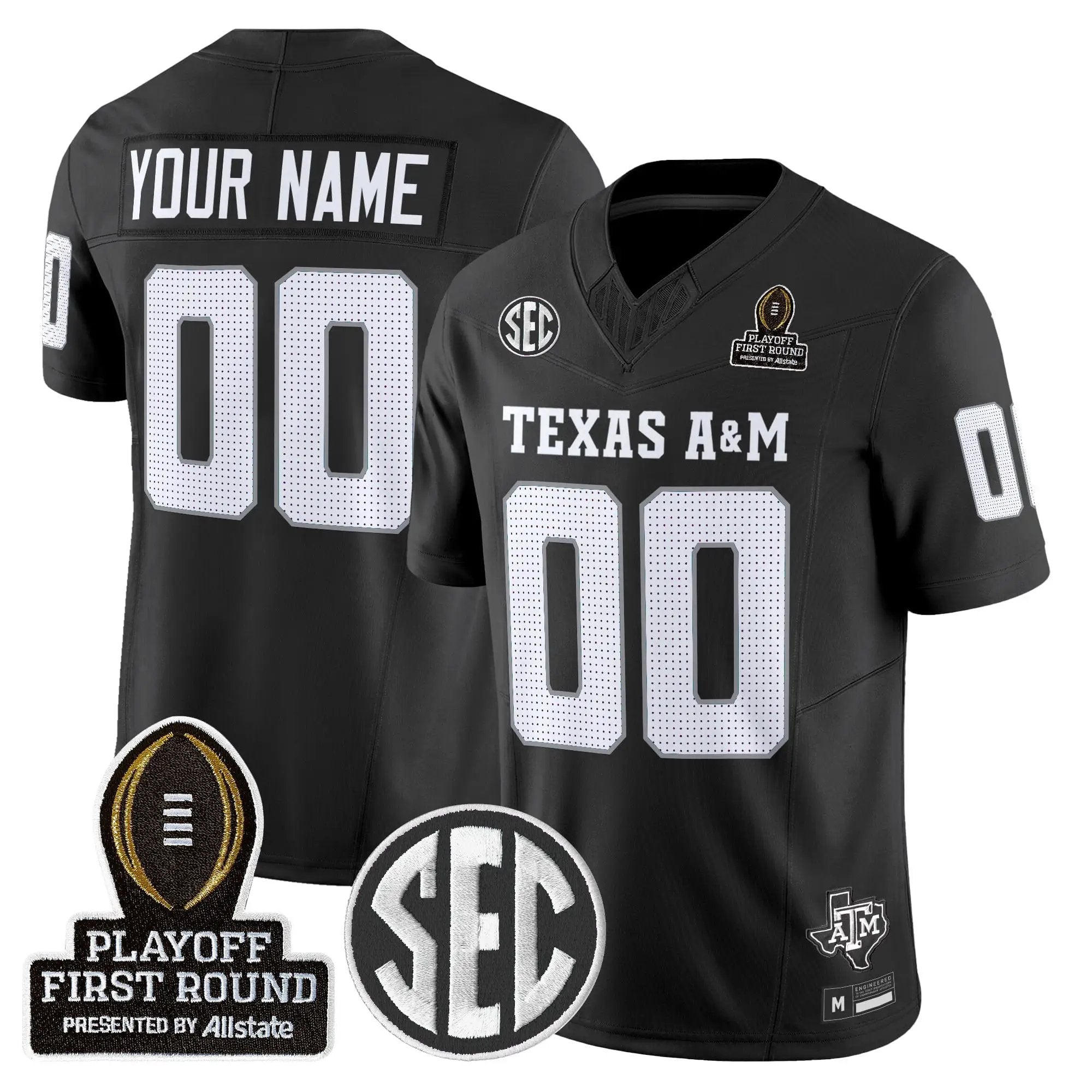 Aggies 2025 Playoff First Round Vapor Limited Custom Jersey by Texas A&M Aggies