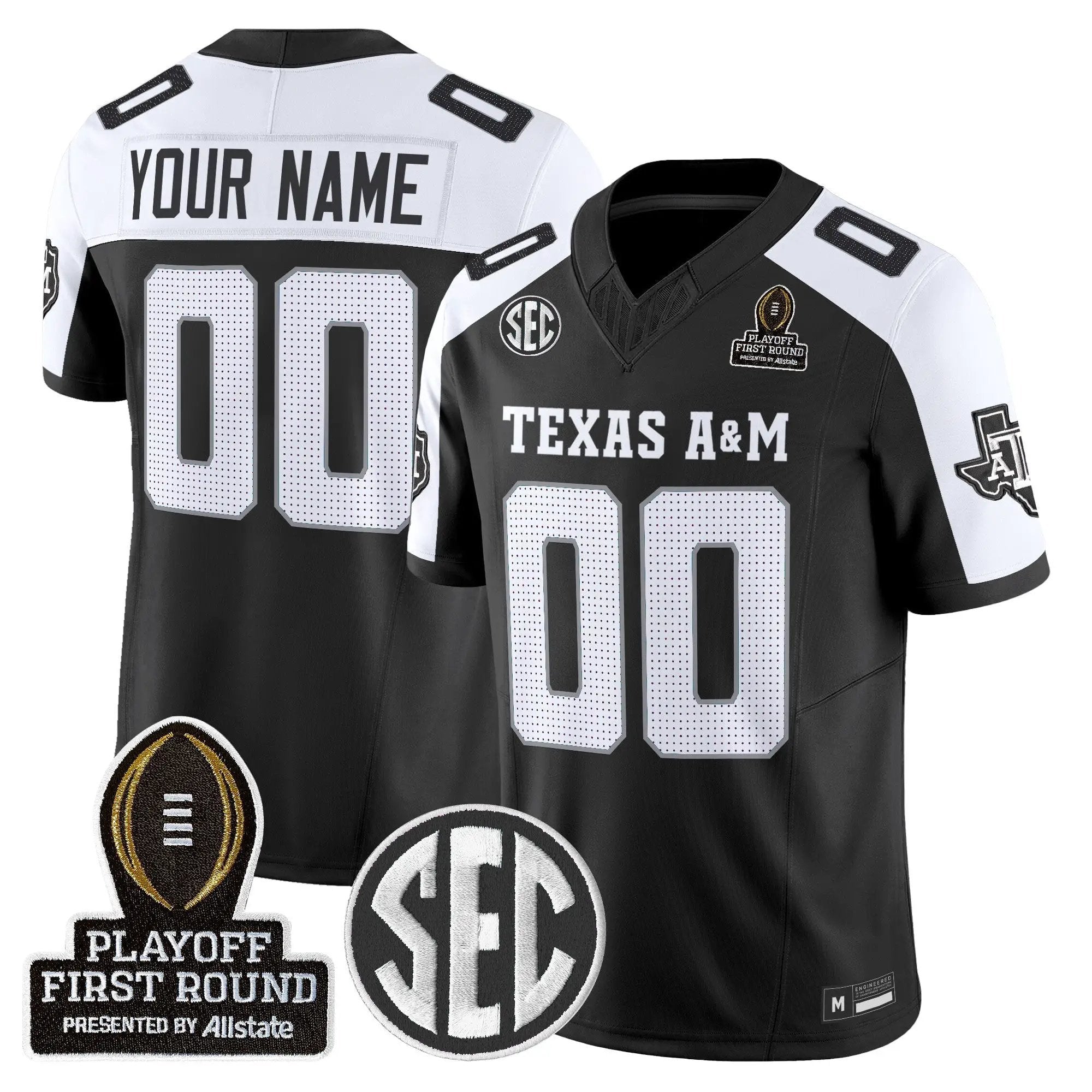 Aggies 2025 Playoff First Round Vapor Limited Custom Jersey by Texas A&M Aggies