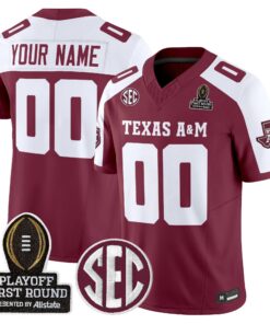 Aggies 2025 Playoff First Round Vapor Limited Custom Jersey by Texas A&M Aggies