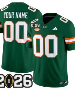 Miami Hurricanes 2026 CFP Final Patch Vapor Limited Custom Jersey - All Stitched by Digigearus