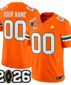 Miami Hurricanes 2026 CFP Final Patch Vapor Limited Custom Jersey - All Stitched by Digigearus