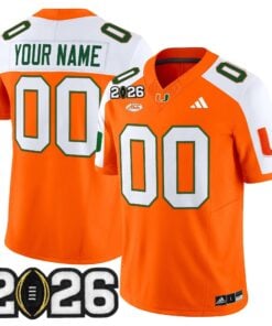 Miami Hurricanes 2026 CFP Final Patch Vapor Limited Custom Jersey - All Stitched by Digigearus