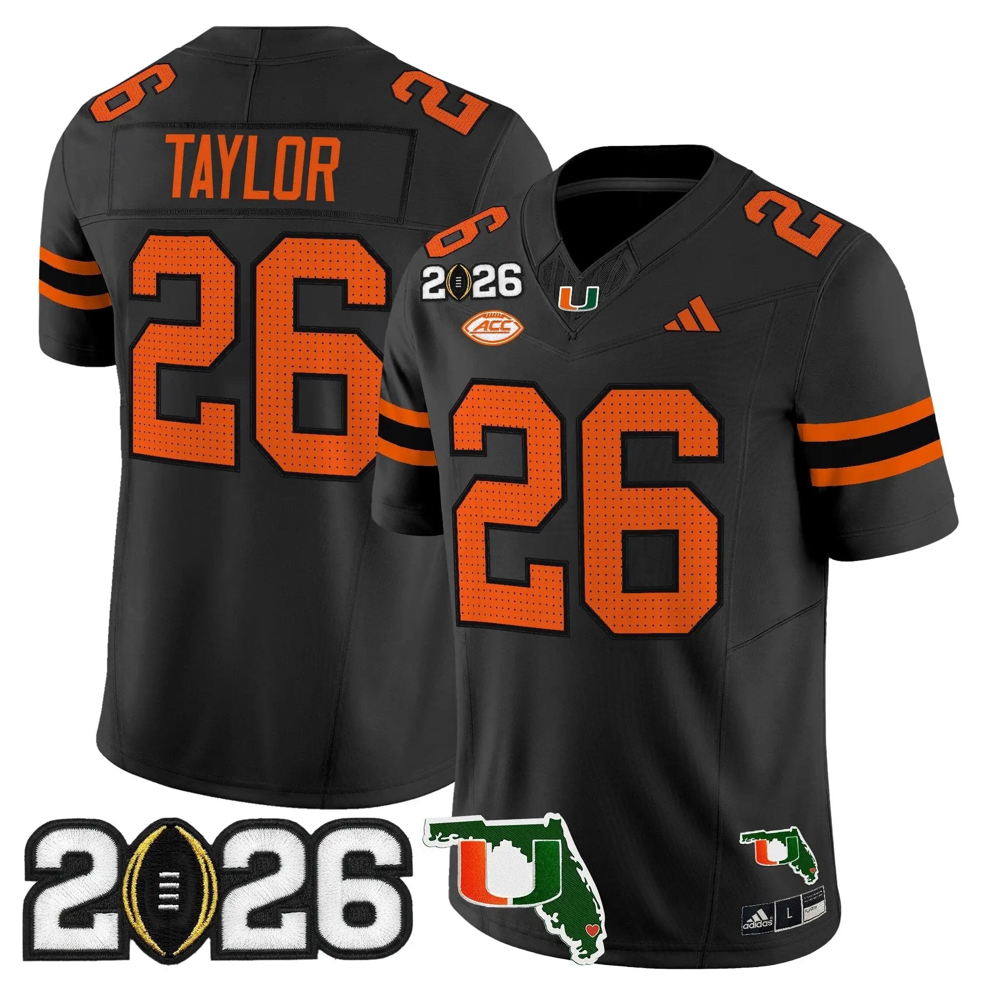 Miami Hurricanes 2026 CFP Final & Florida Patch Vapor Limited Jersey - All Stitched by Digigearus