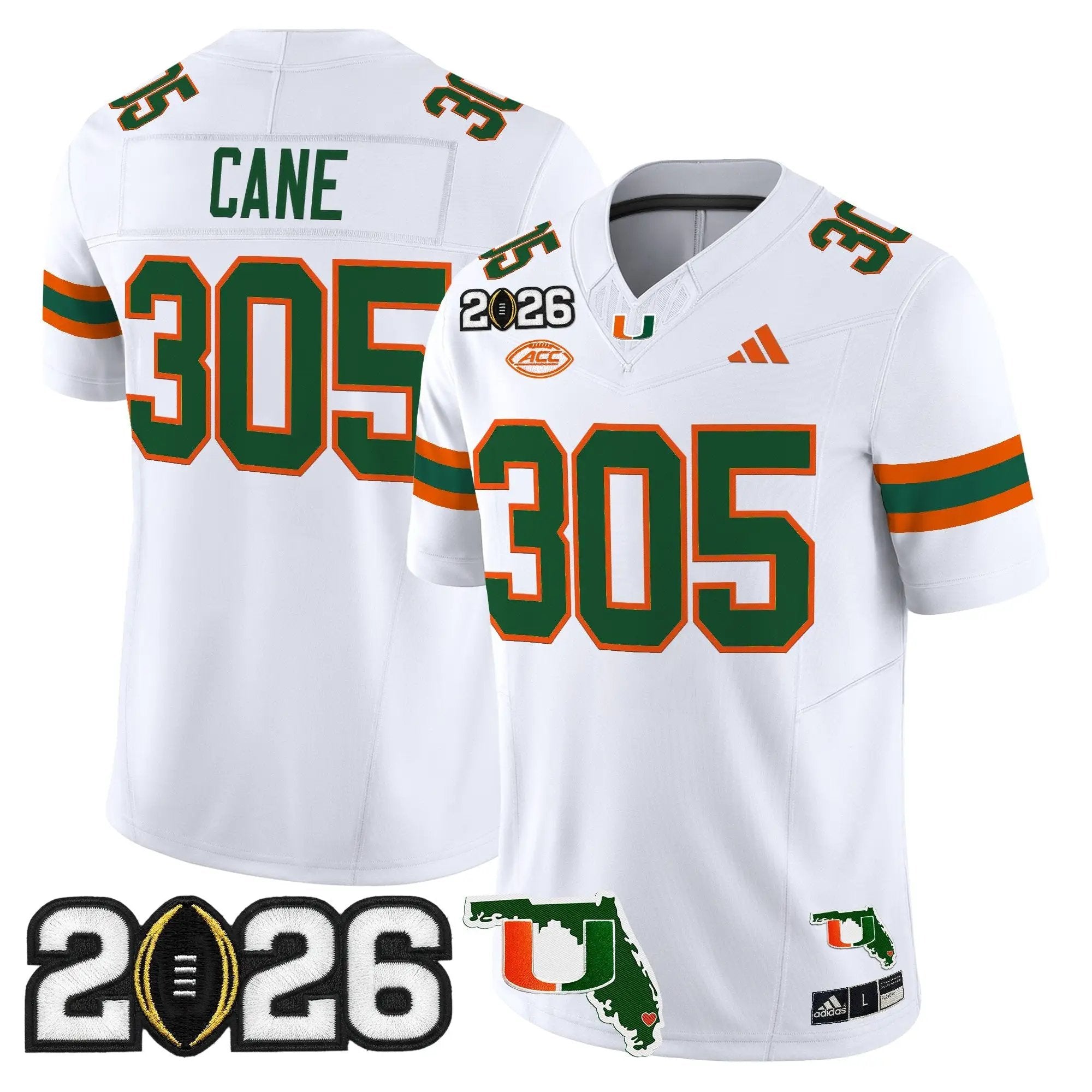 Miami Hurricanes 2026 CFP Final & Florida Patch Vapor Limited Jersey - All Stitched by Digigearus