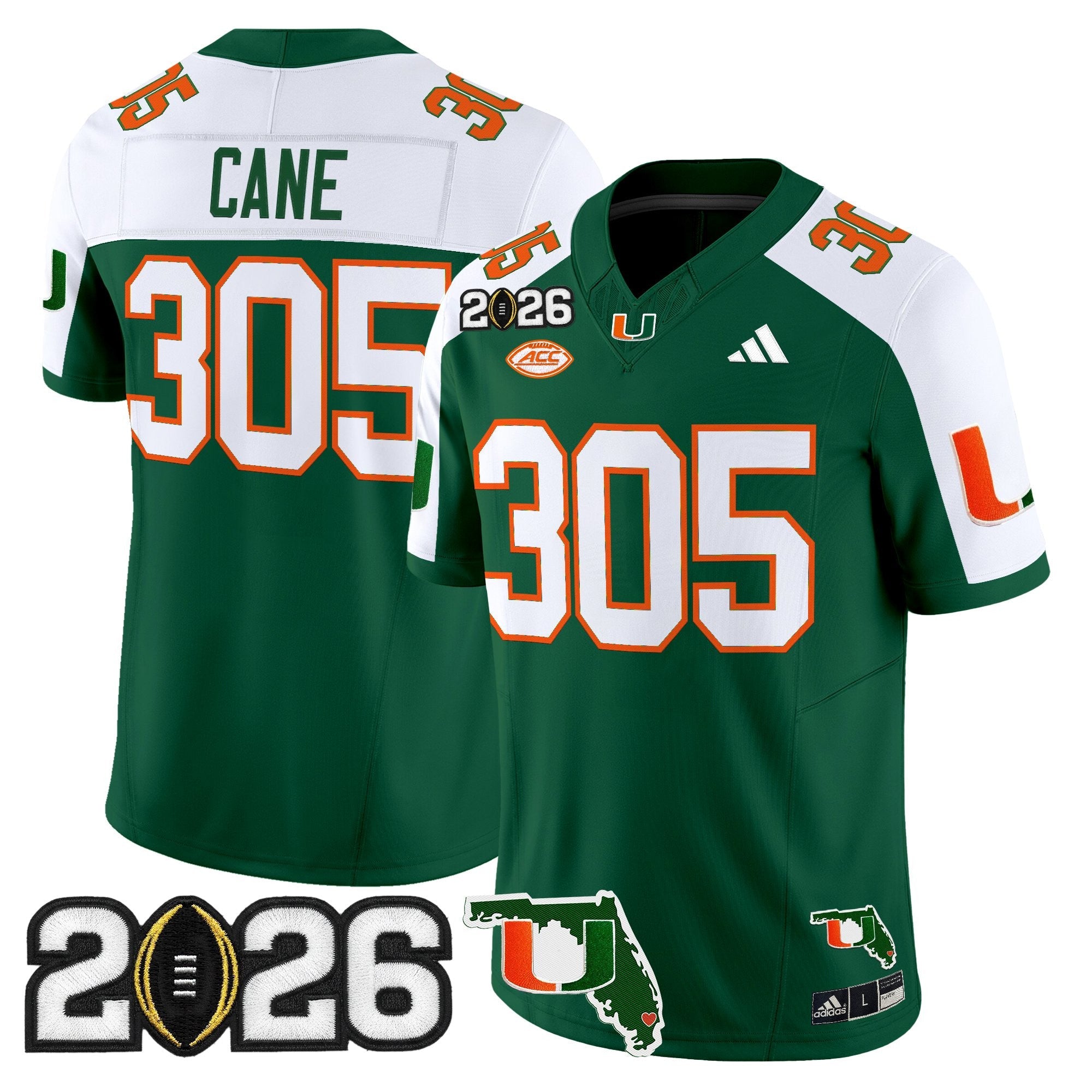 Miami Hurricanes 2026 CFP Final & Florida Patch Vapor Limited Jersey - All Stitched by Digigearus