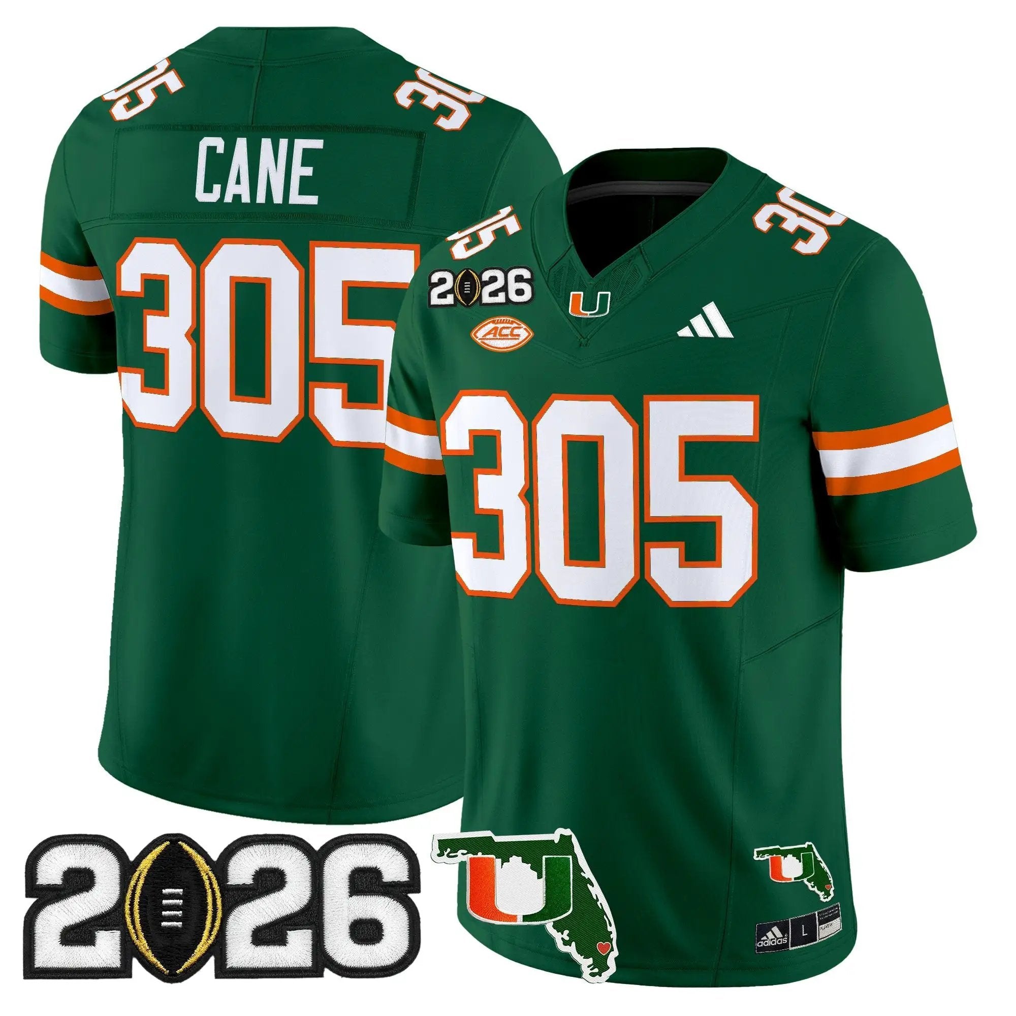 Miami Hurricanes 2026 CFP Final & Florida Patch Vapor Limited Jersey - All Stitched by Digigearus