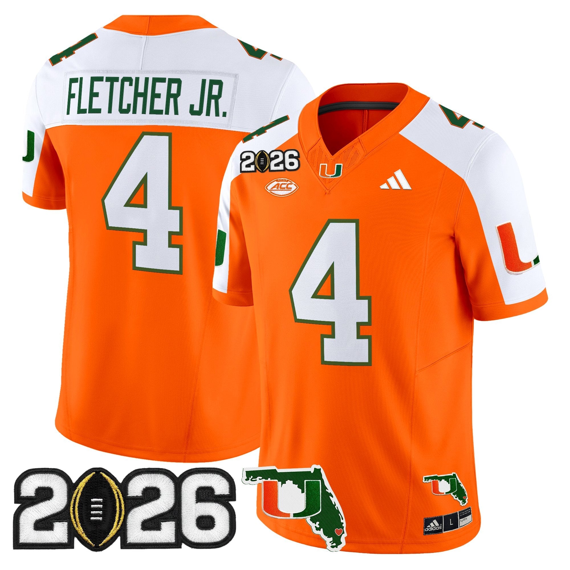 Miami Hurricanes 2026 CFP Final & Florida Patch Vapor Limited Jersey - All Stitched by Digigearus