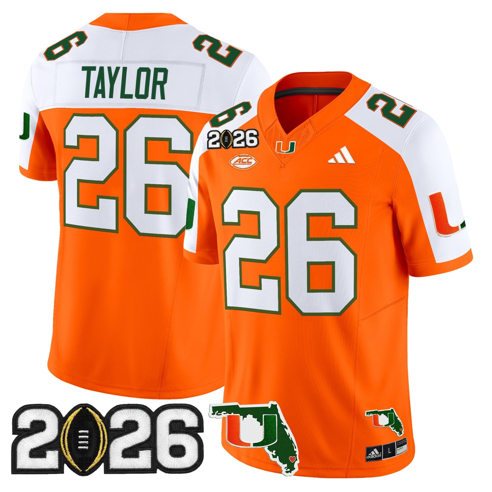 Miami Hurricanes 2026 CFP Final & Florida Patch Vapor Limited Jersey - All Stitched by Digigearus