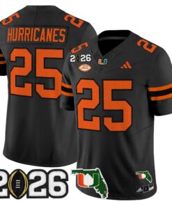 Miami Hurricanes 2026 CFP Final & Florida Patch Vapor Limited Jersey - All Stitched by Digigearus