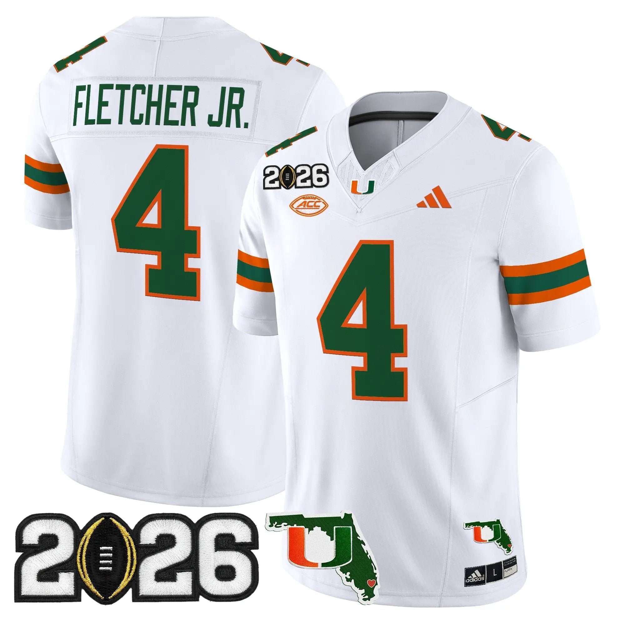 Miami Hurricanes 2026 CFP Final & Florida Patch Vapor Limited Jersey - All Stitched by Digigearus
