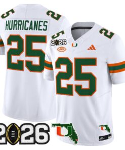 Miami Hurricanes 2026 CFP Final & Florida Patch Vapor Limited Jersey - All Stitched by Digigearus