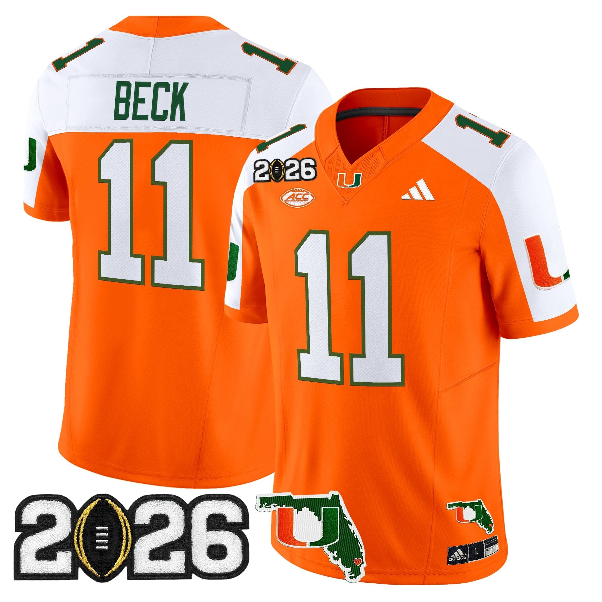 Miami Hurricanes 2026 CFP Final & Florida Patch Vapor Limited Jersey - All Stitched by Digigearus