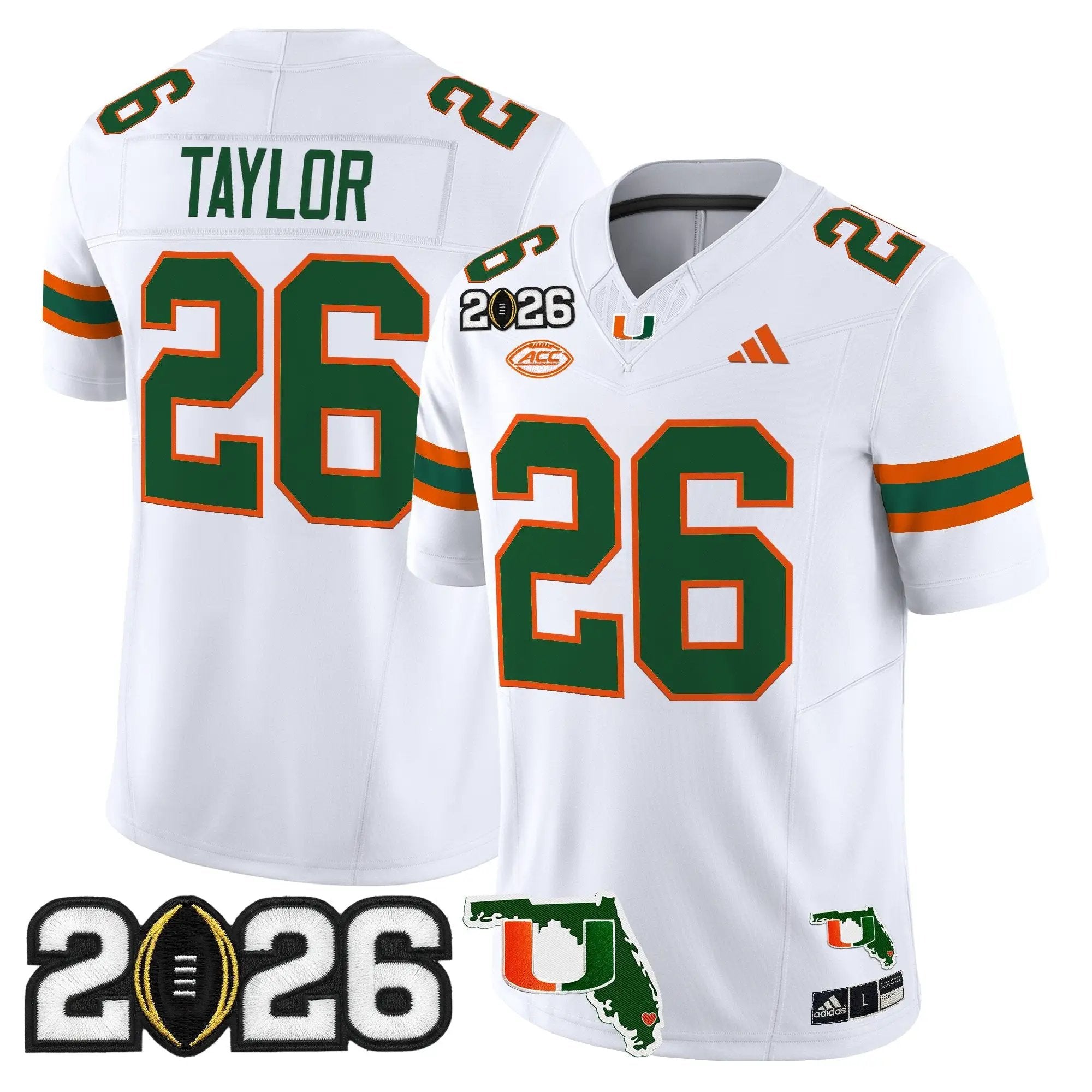 Miami Hurricanes 2026 CFP Final & Florida Patch Vapor Limited Jersey - All Stitched by Digigearus