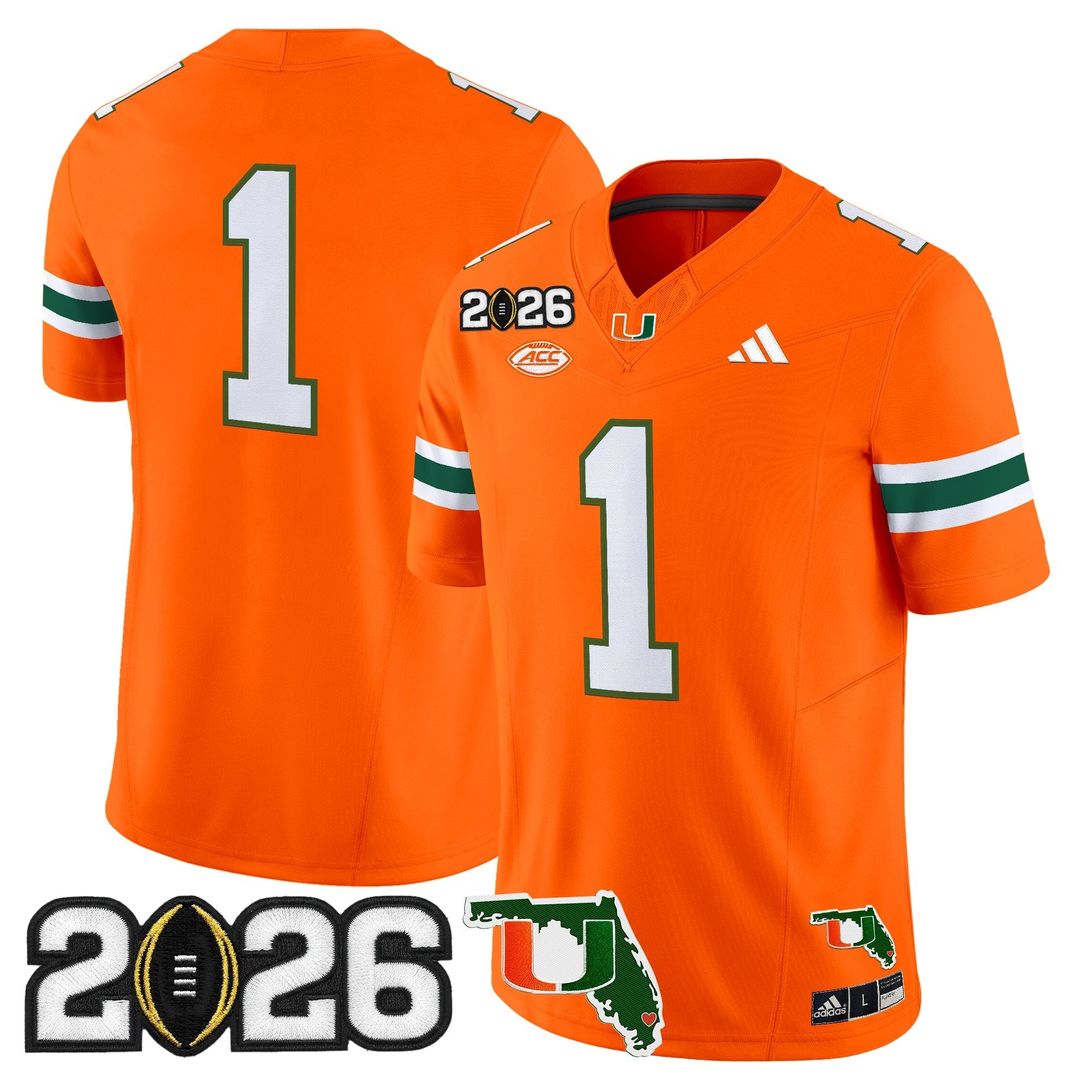 Miami Hurricanes 2026 CFP Final & Florida Patch Vapor Limited Jersey - All Stitched by Digigearus