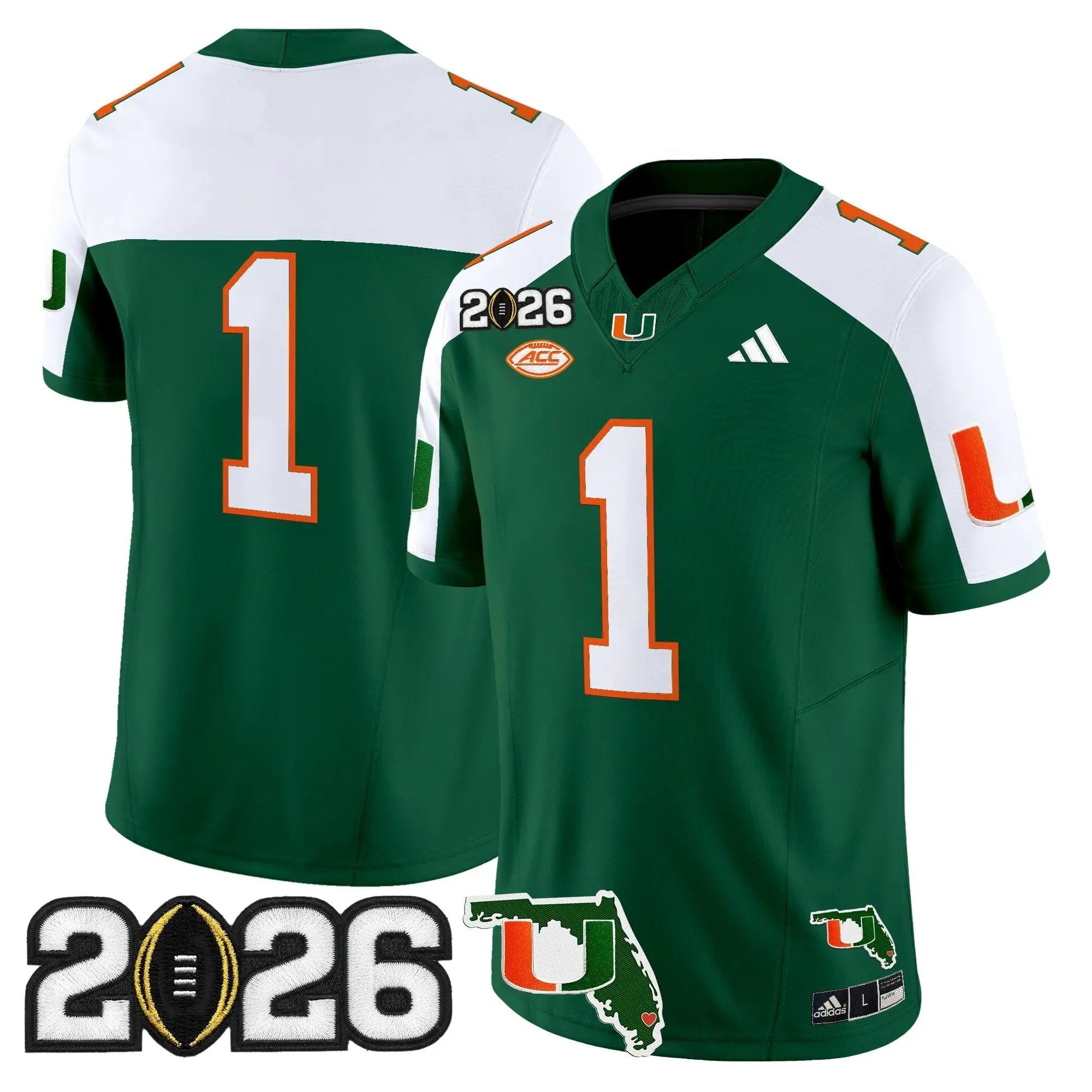 Miami Hurricanes 2026 CFP Final & Florida Patch Vapor Limited Jersey - All Stitched by Digigearus