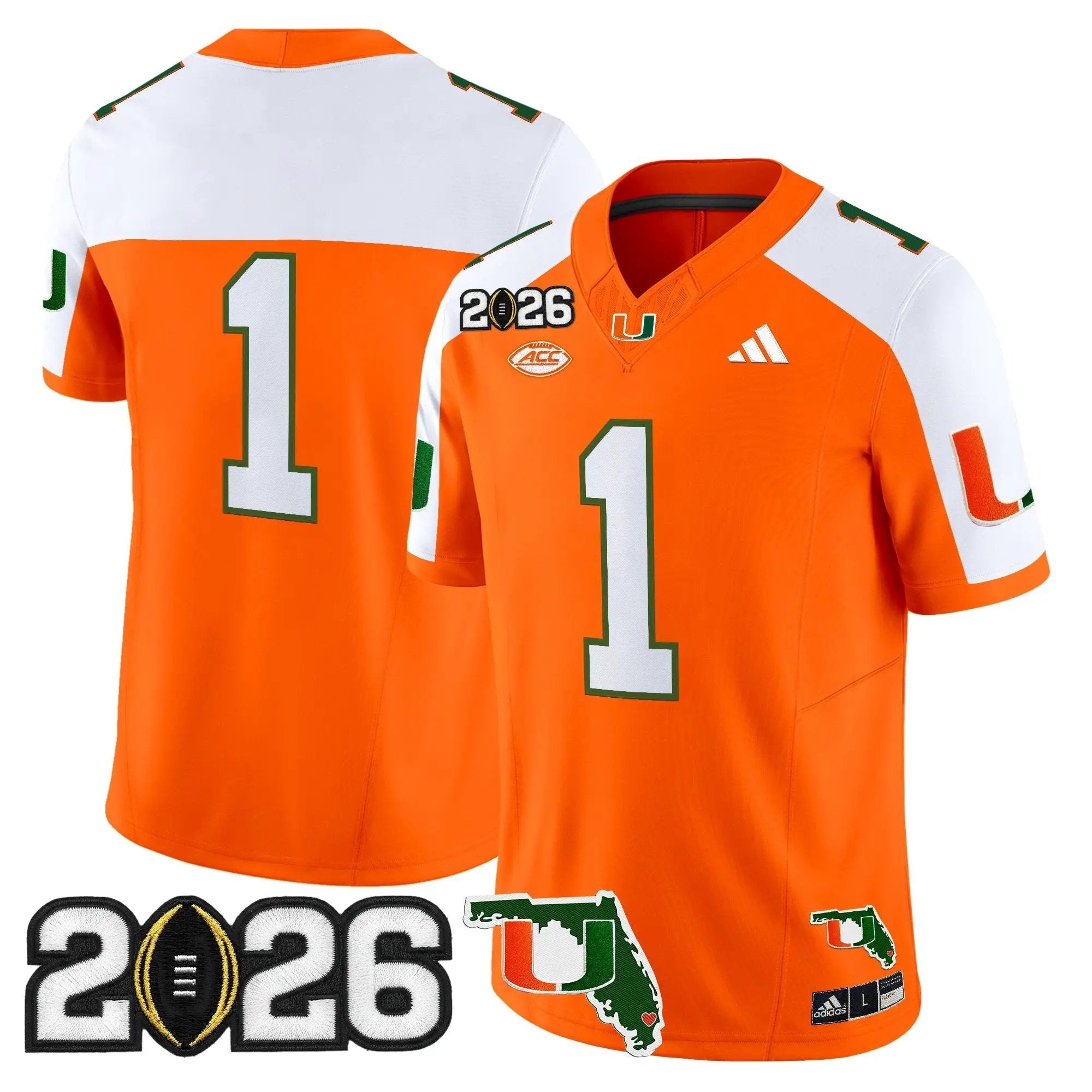 Miami Hurricanes 2026 CFP Final & Florida Patch Vapor Limited Jersey - All Stitched by Digigearus