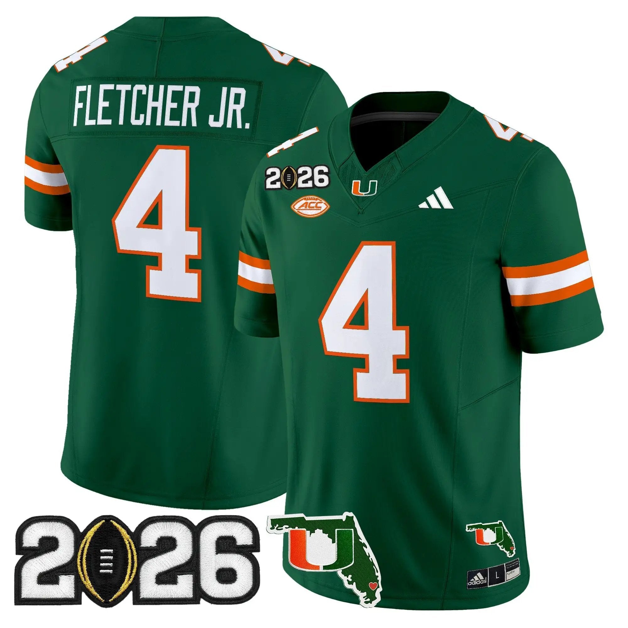 Miami Hurricanes 2026 CFP Final & Florida Patch Vapor Limited Jersey - All Stitched by Digigearus