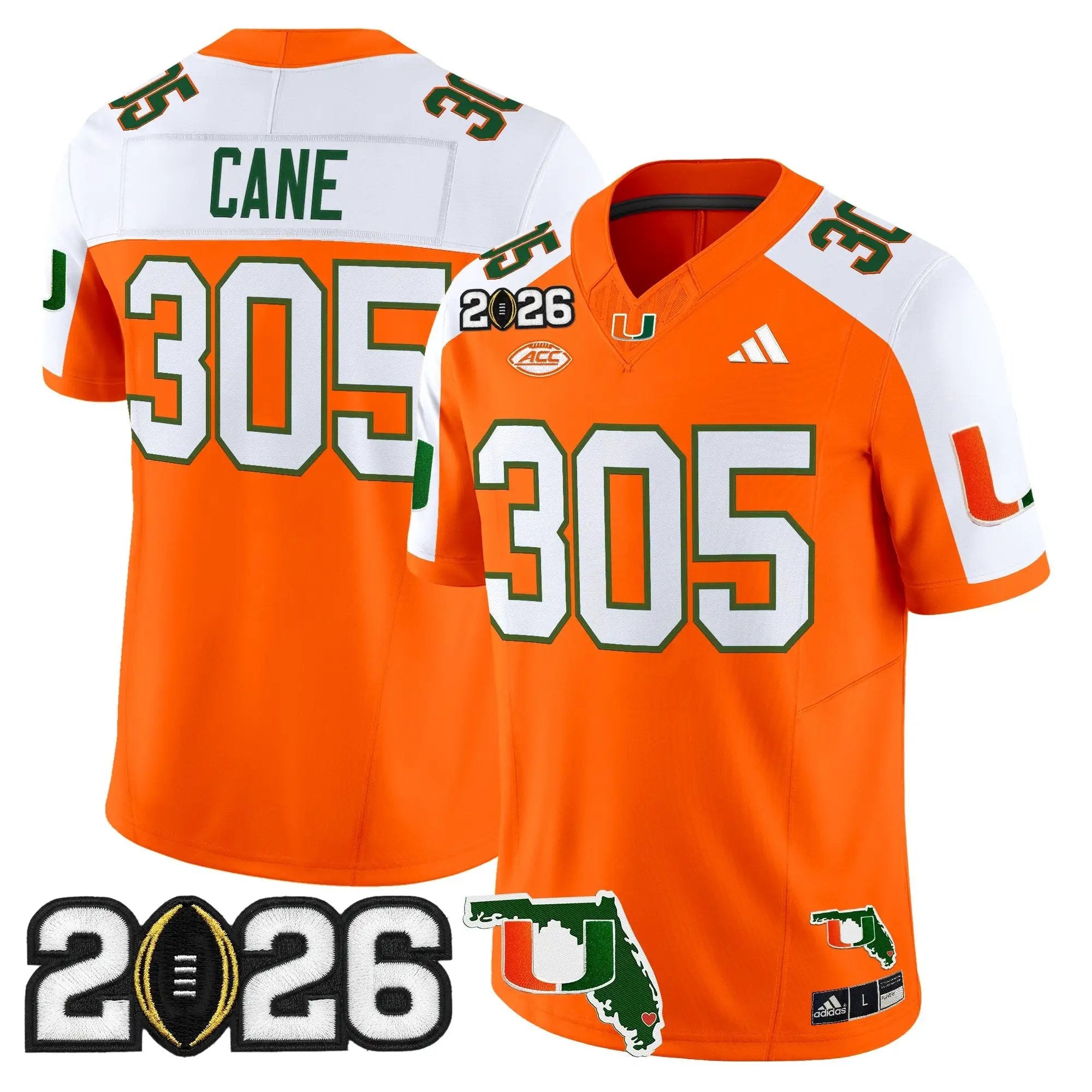 Miami Hurricanes 2026 CFP Final & Florida Patch Vapor Limited Jersey - All Stitched by Digigearus