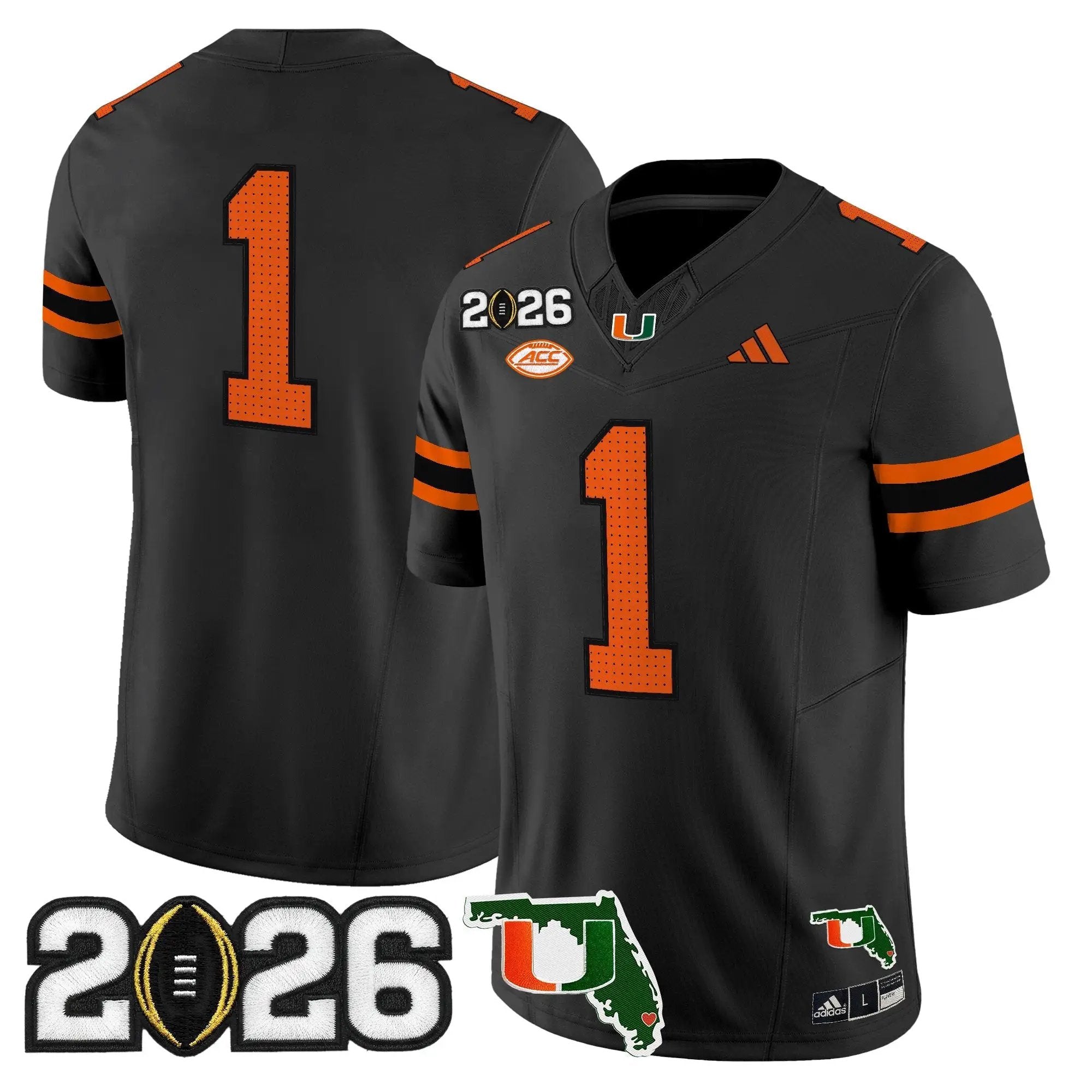 Miami Hurricanes 2026 CFP Final & Florida Patch Vapor Limited Jersey - All Stitched by Digigearus