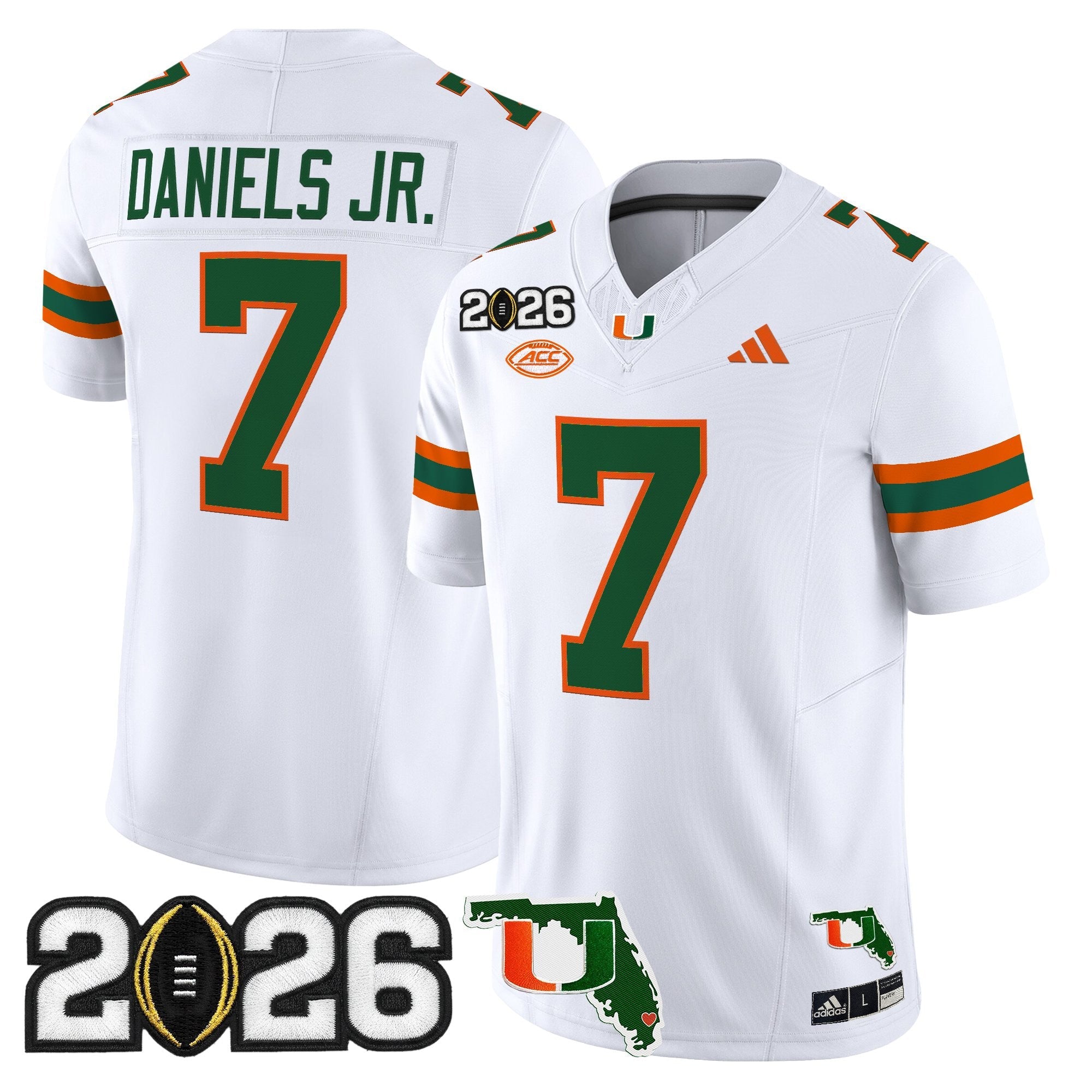Miami Hurricanes 2026 CFP Final & Florida Patch Vapor Limited Jersey - All Stitched by Digigearus