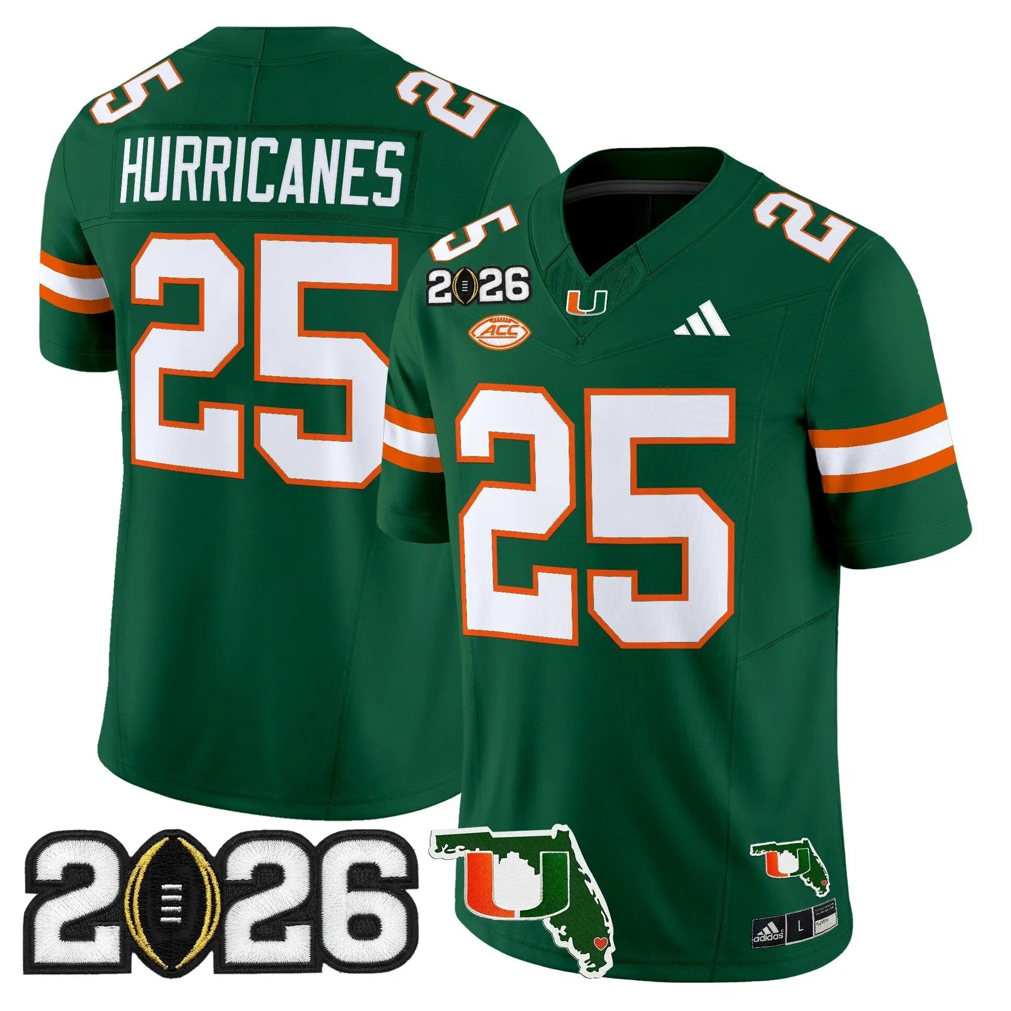 Miami Hurricanes 2026 CFP Final & Florida Patch Vapor Limited Jersey - All Stitched by Digigearus