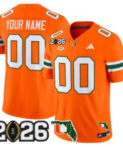 Miami Hurricanes 2026 CFP Final & Florida Patch Vapor Limited Custom Jersey - Stitched by Digigearus