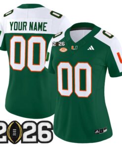 Miami Hurricanes 2026 CFP Final Patch Vapor Limited Custom Jersey - All Stitched by Digigearus