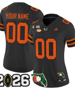 Miami Hurricanes 2026 CFP Final & Florida Patch Vapor Limited Custom Jersey - Stitched by Digigearus