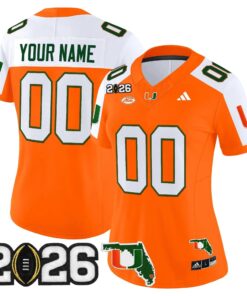 Miami Hurricanes 2026 CFP Final & Florida Patch Vapor Limited Custom Jersey - Stitched by Digigearus