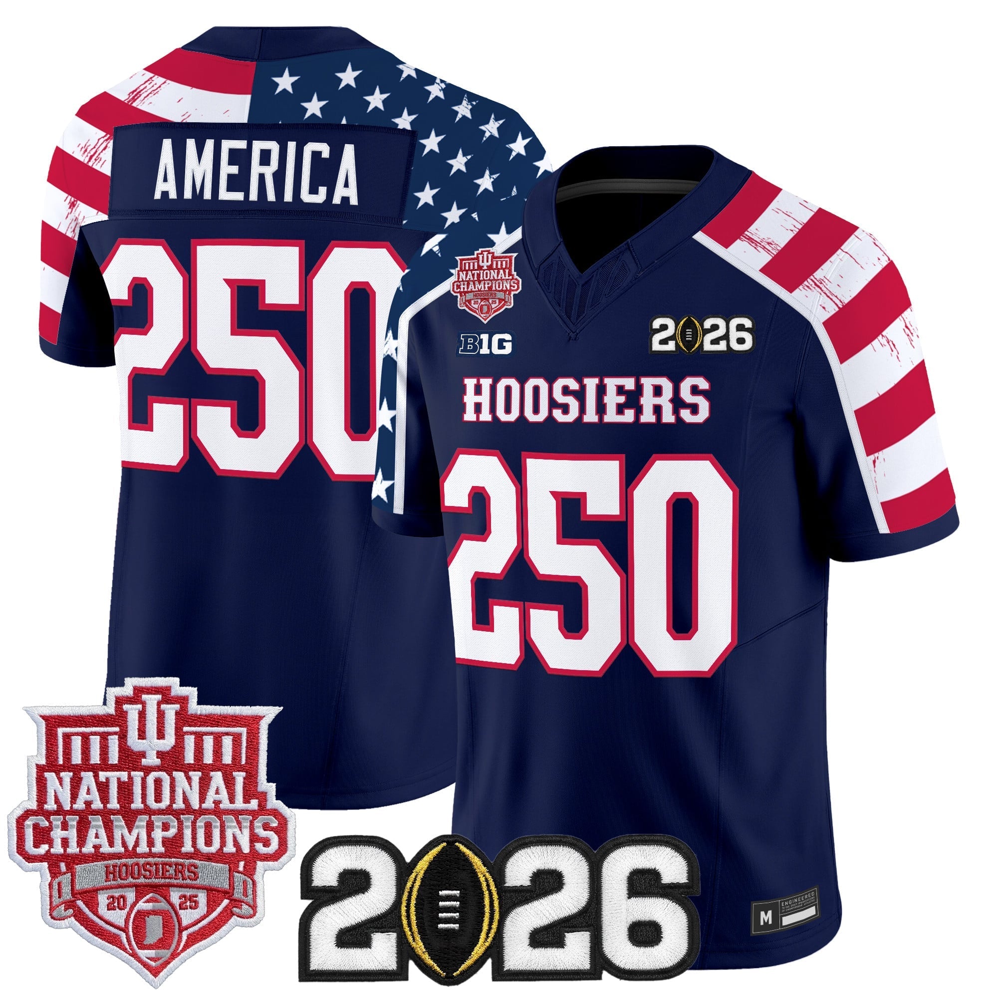 Indiana Hoosiers "America 250 Edition" Vapor Limited Jersey - Stitched by Digigearus