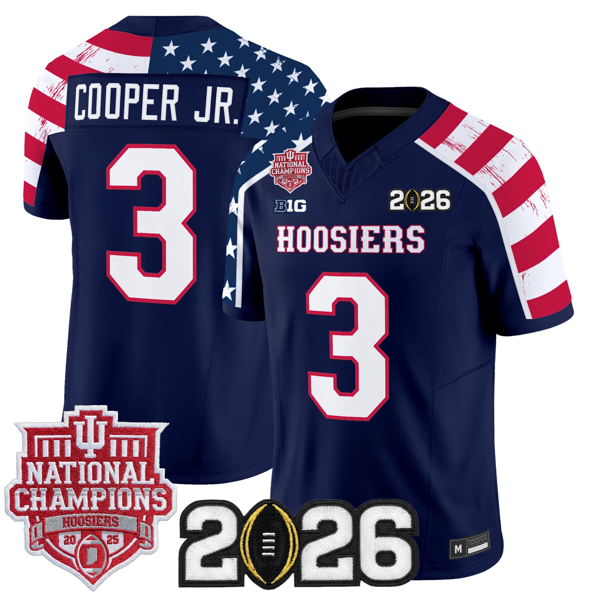 Indiana Hoosiers "America 250 Edition" Vapor Limited Jersey - Stitched by Digigearus