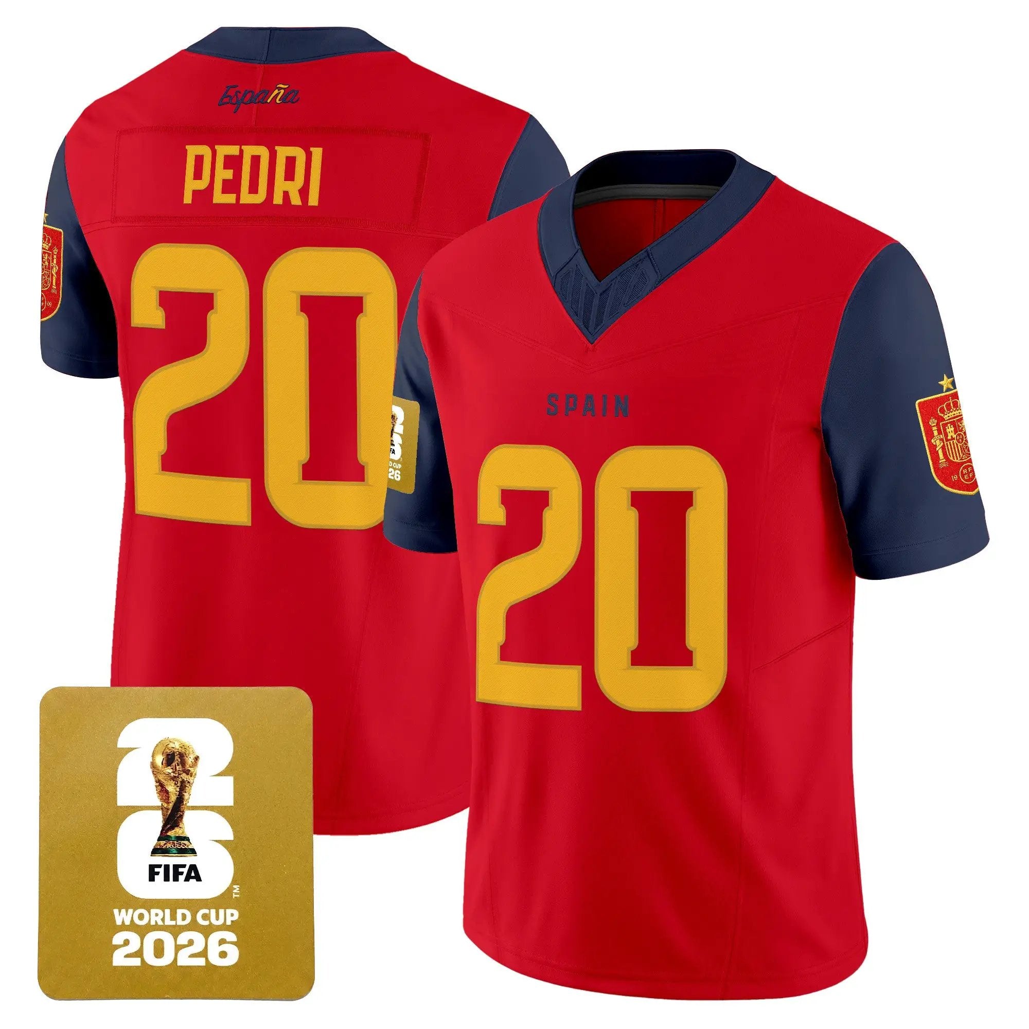 Spain 2026 World Cup Vapor Football Jersey - All Stitched by Digigearus