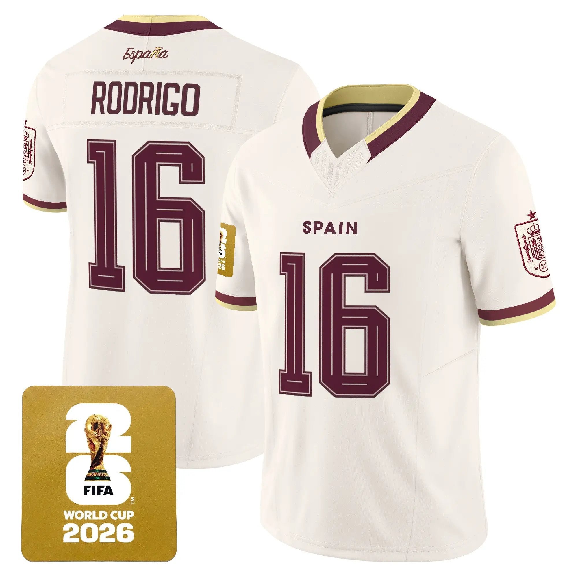 Spain 2026 World Cup Vapor Football Jersey - All Stitched by Digigearus