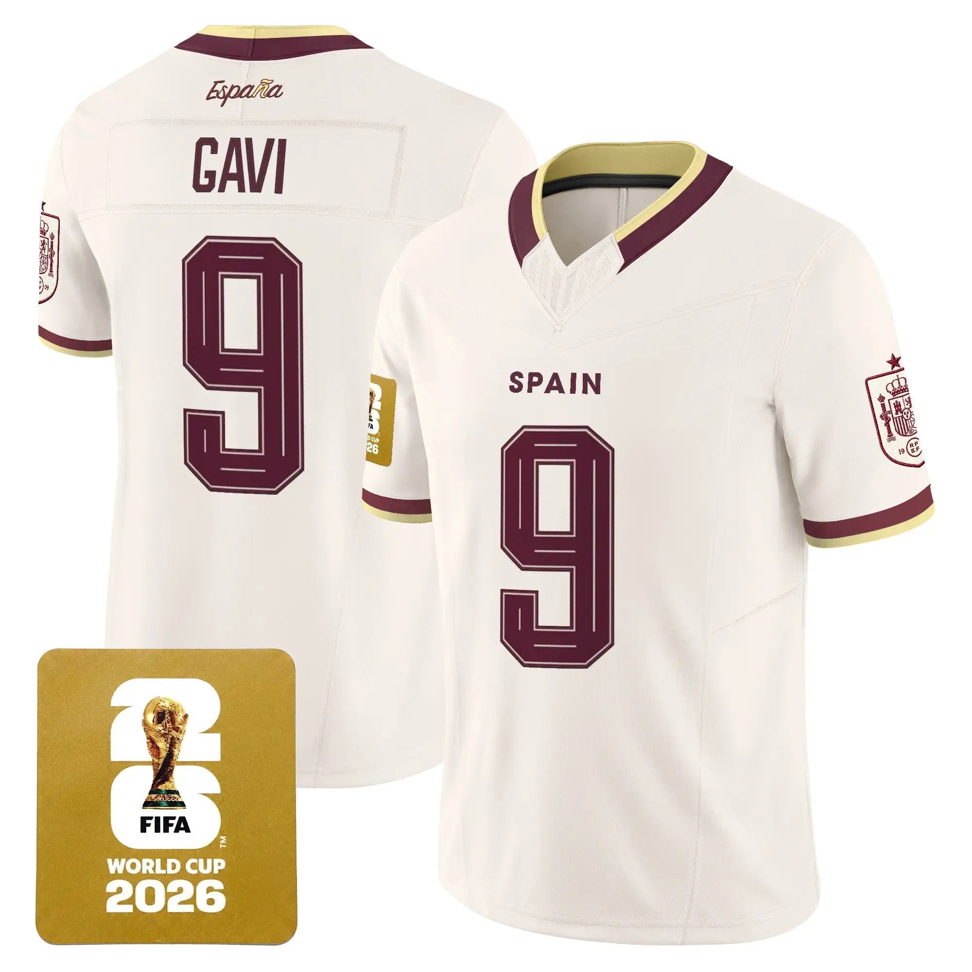 Spain 2026 World Cup Vapor Football Jersey - All Stitched by Digigearus