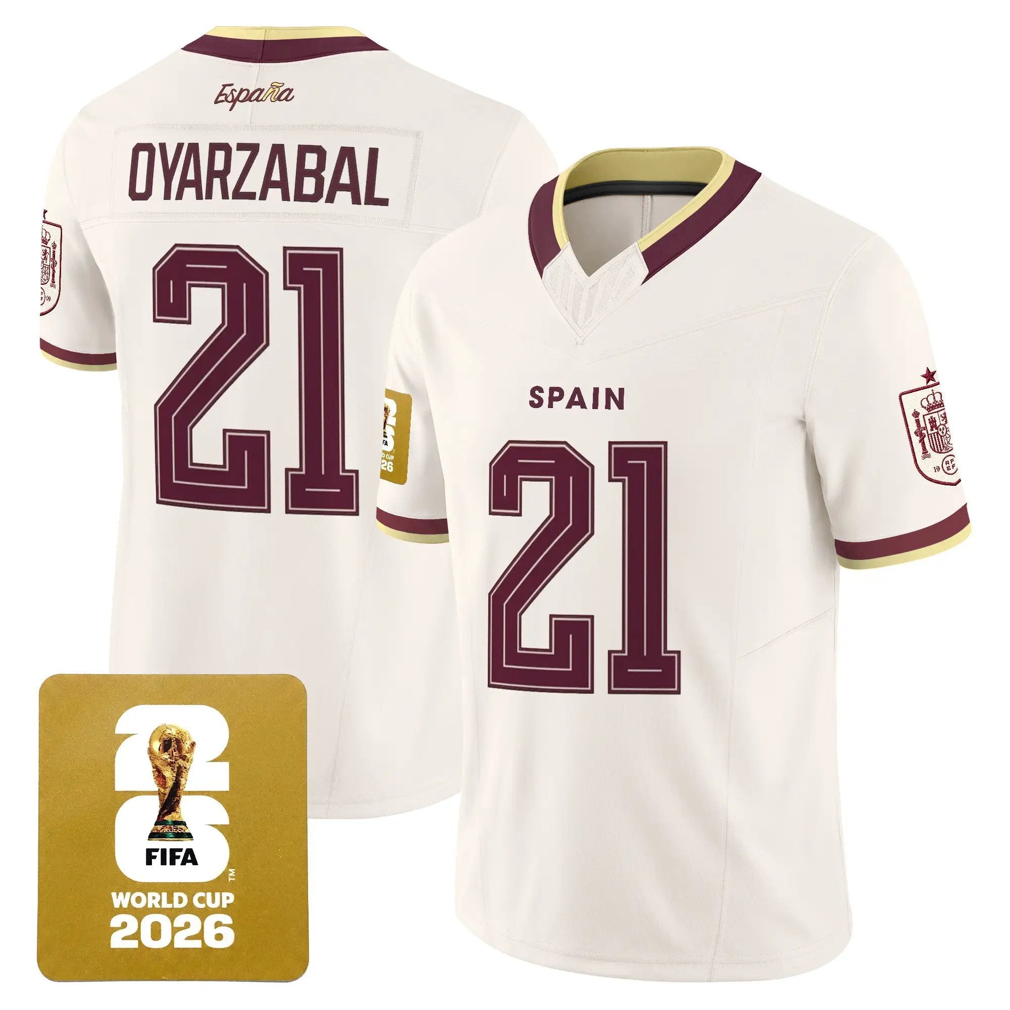 Spain 2026 World Cup Vapor Football Jersey - All Stitched by Digigearus
